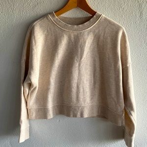 Madewell MWL Cropped Pullover Sweatshirt SZ S